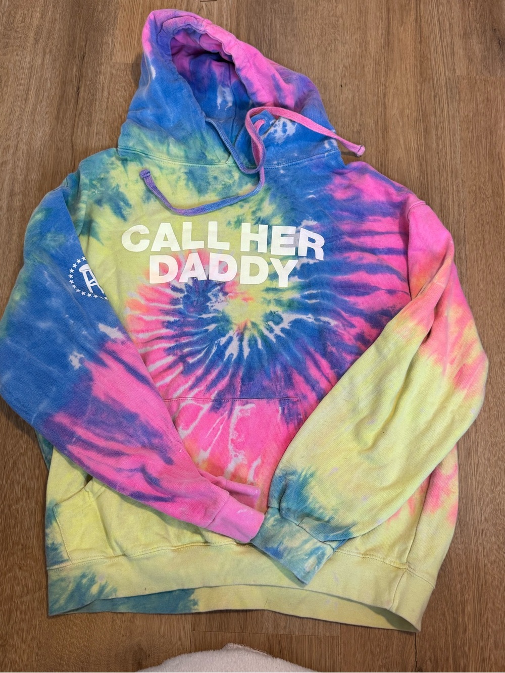 ColorTone “Call Her Daddy” Tie Dye Hoodie Size Large